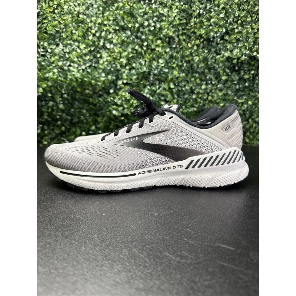 Brooks Adrenaline GTS 22 Grey Black Running Shoes Men's Size 8.5 D